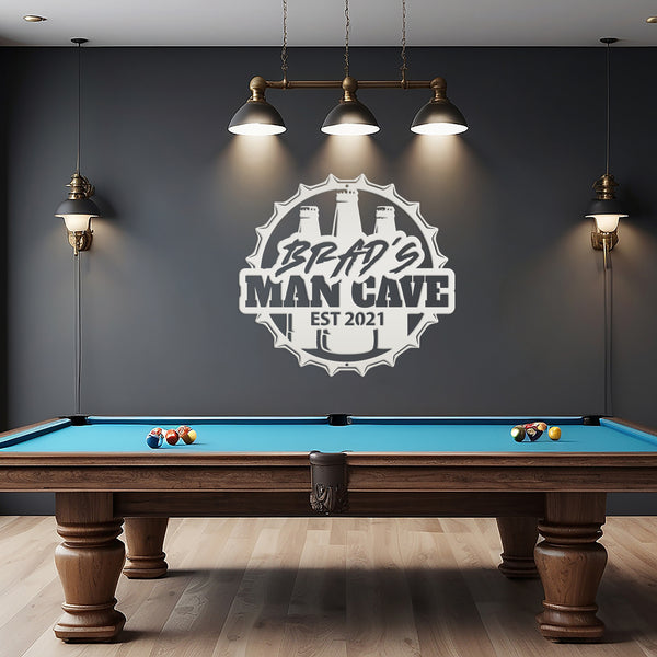 Personalized Beer Sign, Mancave Wall Decor ,Wall Art for Dads Mancave, Beer Wall Decor & Wall Art