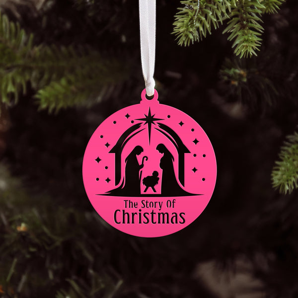Assorted Christmas Nativity Metal Ornaments - Holiday Decorations