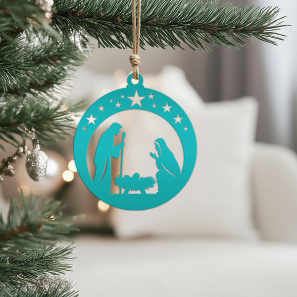 Assorted Christmas Nativity Metal Ornaments - Holiday Decorations