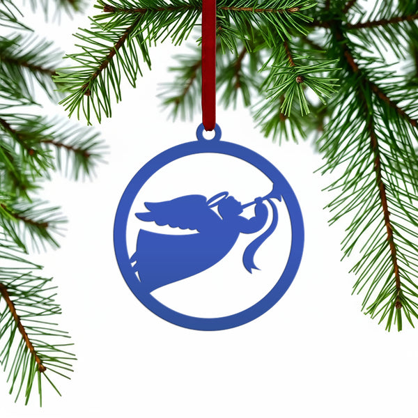 Holiday Angel Ornament - Faith Inspired Metal Christmas Decor - Elegant Christian Art - Unique Stocking Stuffer - Charming Tree Decorations
