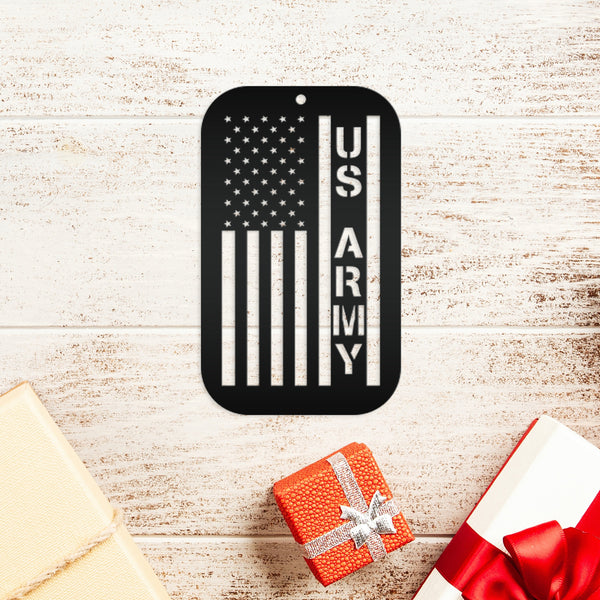 Honor Our Heroes: Veteran Holiday Metal Ornament - American Flag Christmas Tree Decor - Patriotic Seasonal Decorations - Stocking Stuffers