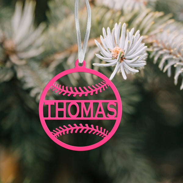 Personalized Baseball Metal Christmas/Holiday Ornament