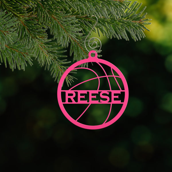 Personalized Basketball Metal Christmas/Holiday Ornament