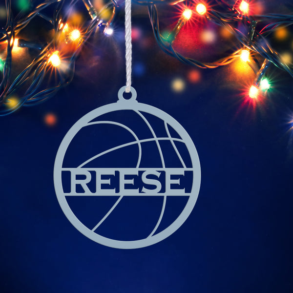 Personalized Basketball Metal Christmas/Holiday Ornament