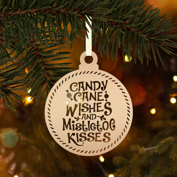 Assorted Candy Cane Themed Christmas/Holiday Metal Ornaments