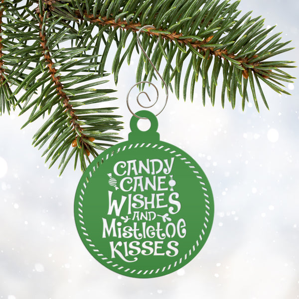 Assorted Candy Cane Themed Christmas/Holiday Metal Ornaments
