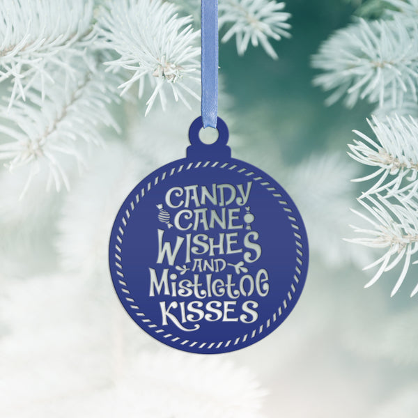 Assorted Candy Cane Themed Christmas/Holiday Metal Ornaments