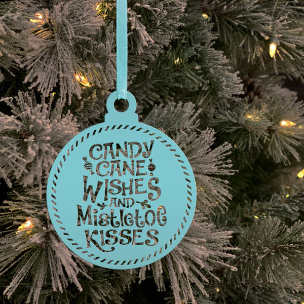 Assorted Candy Cane Themed Christmas/Holiday Metal Ornaments
