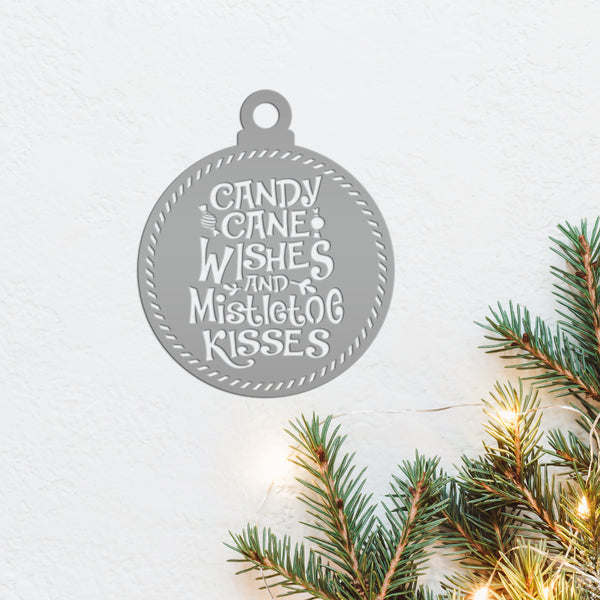 Assorted Candy Cane Themed Christmas/Holiday Metal Ornaments