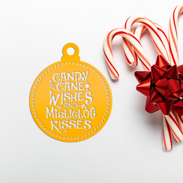 Assorted Candy Cane Themed Christmas/Holiday Metal Ornaments