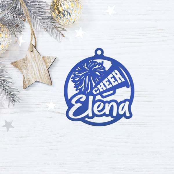 Custom Cheerleader Christmas Ornament - Personalized Cheer Decor - Unique Holiday Decorations - Sports Stocking Stuffers - Gift for Athlete