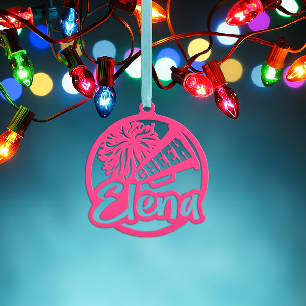 Custom Cheerleader Christmas Ornament - Personalized Cheer Decor - Unique Holiday Decorations - Sports Stocking Stuffers - Gift for Athlete