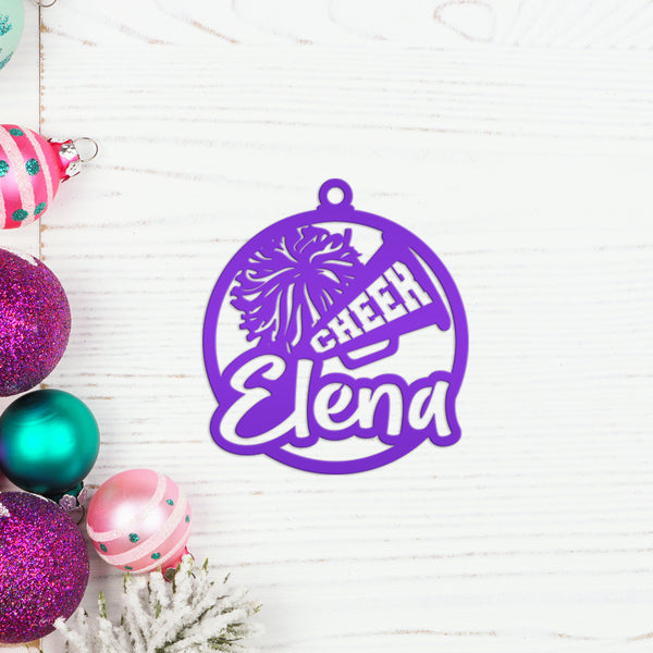 Custom Cheerleader Christmas Ornament - Personalized Cheer Decor - Unique Holiday Decorations - Sports Stocking Stuffers - Gift for Athlete