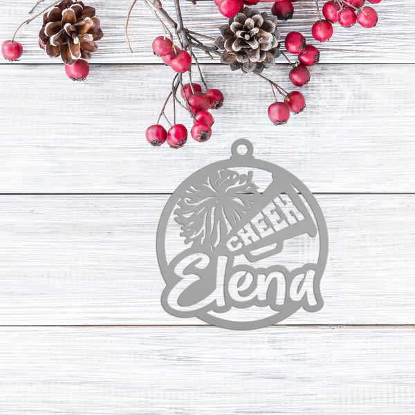 Custom Cheerleader Christmas Ornament - Personalized Cheer Decor - Unique Holiday Decorations - Sports Stocking Stuffers - Gift for Athlete
