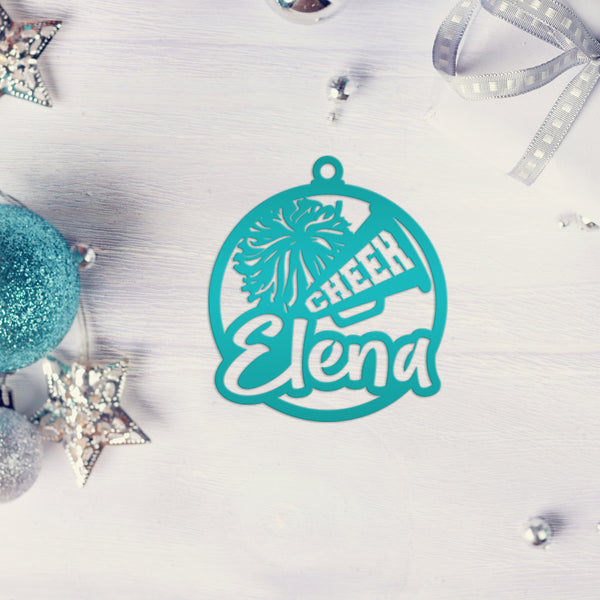 Custom Cheerleader Christmas Ornament - Personalized Cheer Decor - Unique Holiday Decorations - Sports Stocking Stuffers - Gift for Athlete