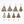 Assorted Christmas Trees Metal Holiday Ornament