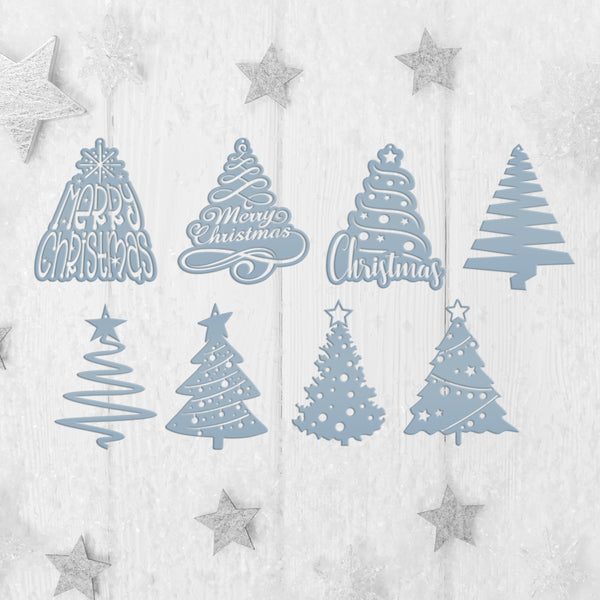 Assorted Christmas Trees Metal Holiday Ornament