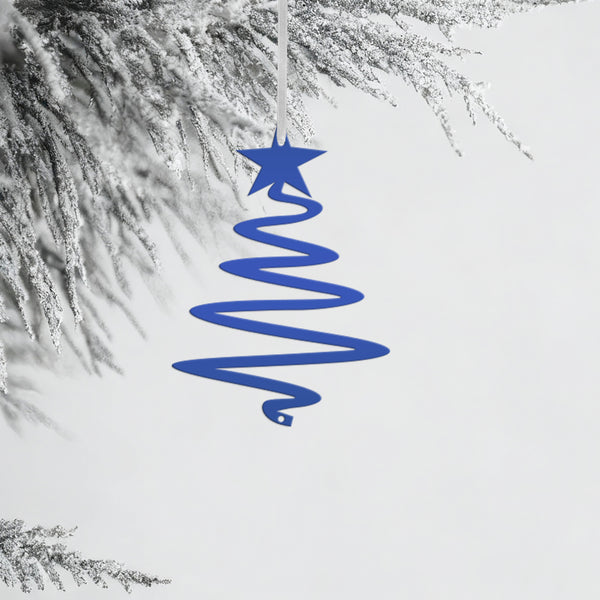 Metal  Minimalist Tree Ornament, Holiday Decor, Simple Tree Ornament
