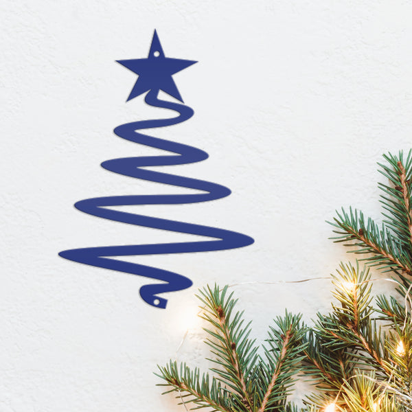 Metal  Minimalist Tree Ornament, Holiday Decor, Simple Tree Ornament