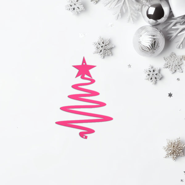 Metal  Minimalist Tree Ornament, Holiday Decor, Simple Tree Ornament
