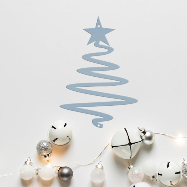 Metal  Minimalist Tree Ornament, Holiday Decor, Simple Tree Ornament