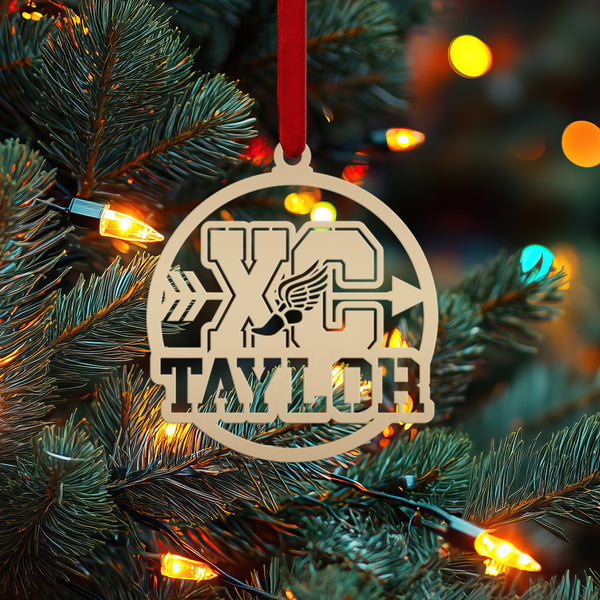 Cross Country Metal Christmas Ornament - Personalized Holiday Decor - Senior Night Gift Idea - Custom XC Stocking Stuffer - Christmas Gifts