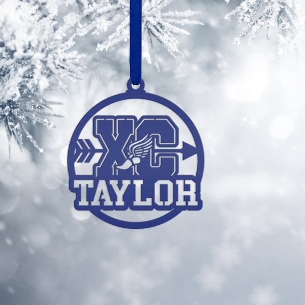 Cross Country Metal Christmas Ornament - Personalized Holiday Decor - Senior Night Gift Idea - Custom XC Stocking Stuffer - Christmas Gifts