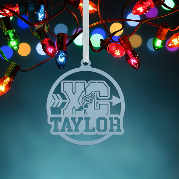 Cross Country Metal Christmas Ornament - Personalized Holiday Decor - Senior Night Gift Idea - Custom XC Stocking Stuffer - Christmas Gifts