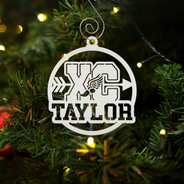 Cross Country Metal Christmas Ornament - Personalized Holiday Decor - Senior Night Gift Idea - Custom XC Stocking Stuffer - Christmas Gifts