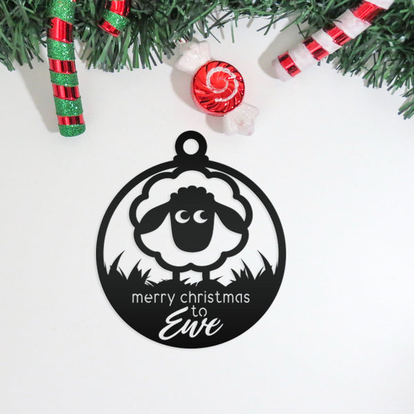 Metal Sheep Ornament - Holiday Decor
