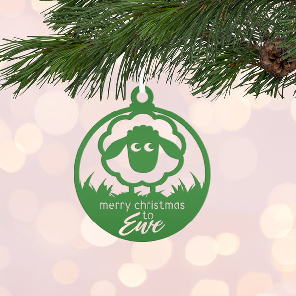 Metal Sheep Ornament - Holiday Decor