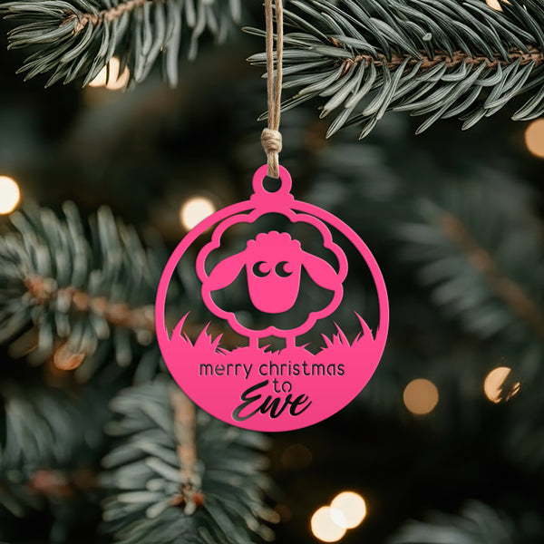 Metal Sheep Ornament - Holiday Decor