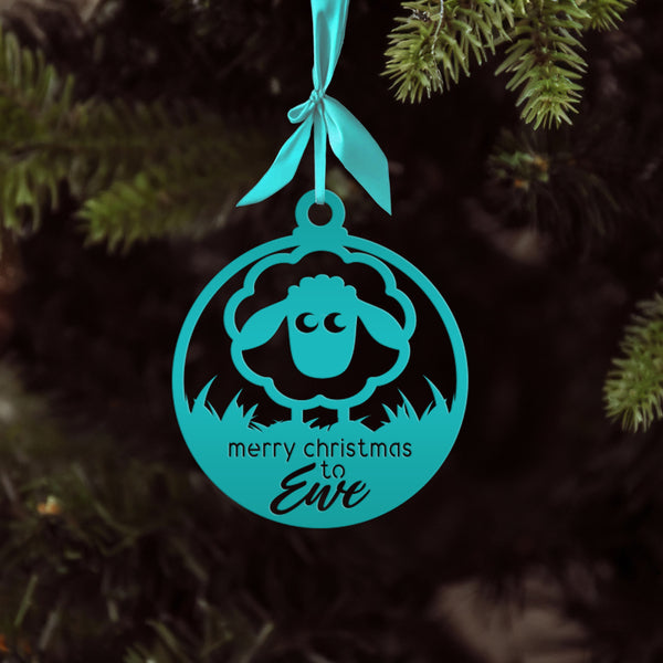 Metal Sheep Ornament - Holiday Decor