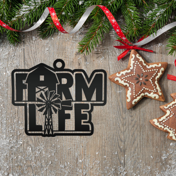 Farm Life Metal Ornament - Christmas Decor-Christmas Ornament-Stocking Stuffer
