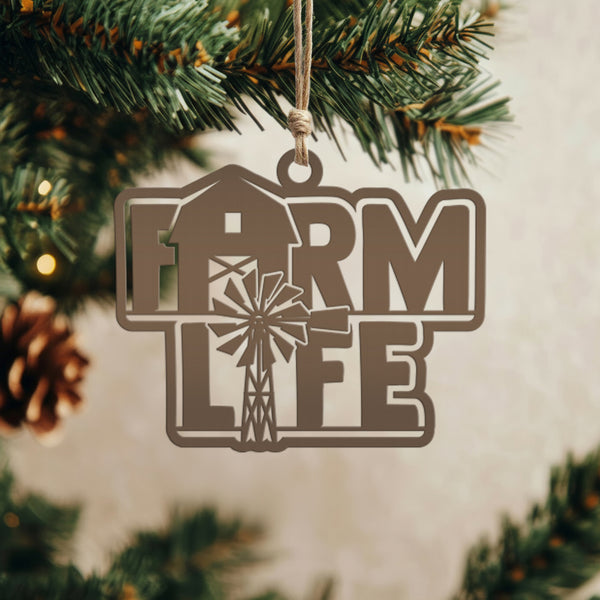 Farm Life Metal Ornament - Christmas Decor-Christmas Ornament-Stocking Stuffer