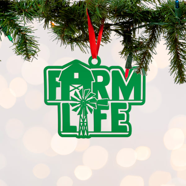 Farm Life Metal Ornament - Christmas Decor-Christmas Ornament-Stocking Stuffer