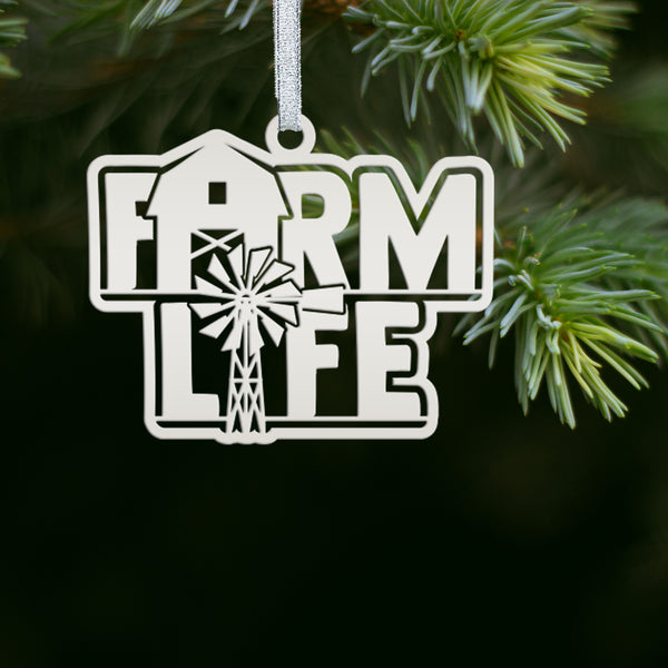 Farm Life Metal Ornament - Christmas Decor-Christmas Ornament-Stocking Stuffer