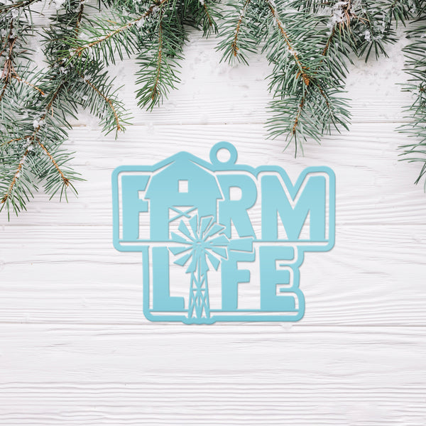Farm Life Metal Ornament - Christmas Decor-Christmas Ornament-Stocking Stuffer