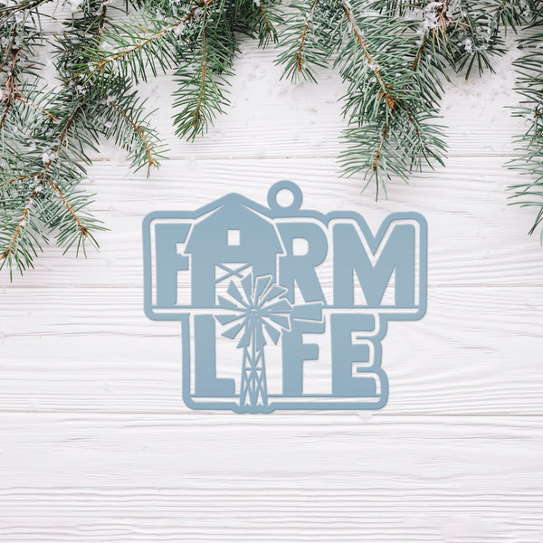 Farm Life Metal Ornament - Christmas Decor-Christmas Ornament-Stocking Stuffer