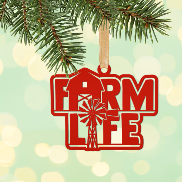 Farm Life Metal Ornament - Christmas Decor-Christmas Ornament-Stocking Stuffer