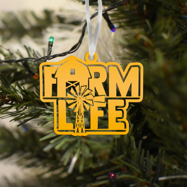Farm Life Metal Ornament - Christmas Decor-Christmas Ornament-Stocking Stuffer