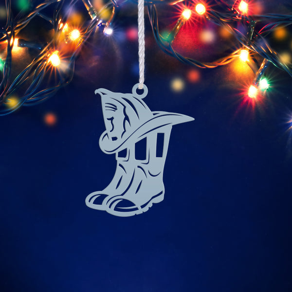Firefighter Tribute Metal Ornaments - Unique Gift for Heroes - Fire Emblem Holiday Decorations - Stocking Stuffers - Ornament Collection