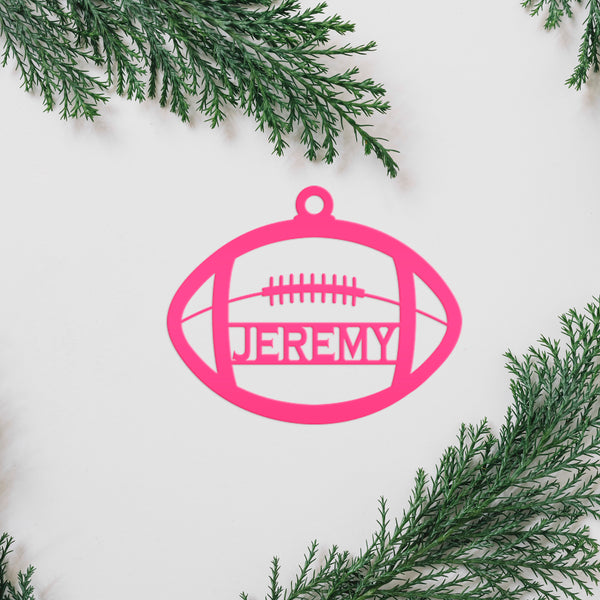 Personalized Football Metal Christmas/Holiday Sign