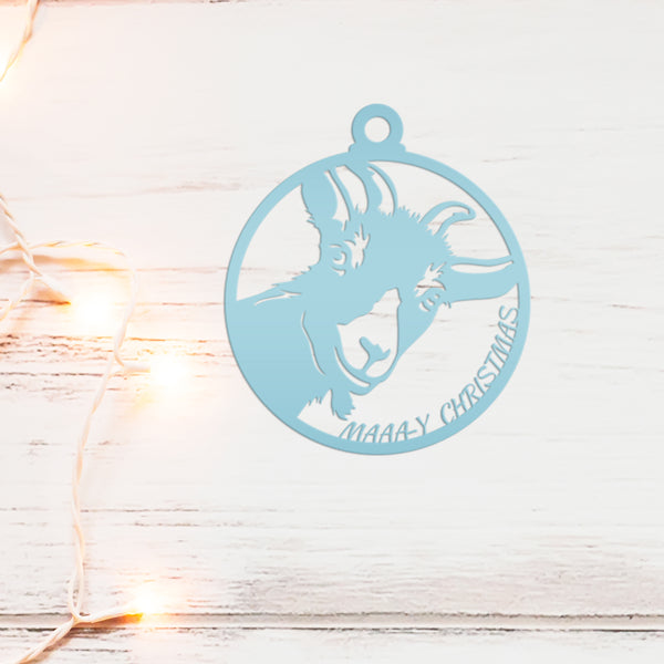 Metal Goat Christmas Ornament, Holiday Decor