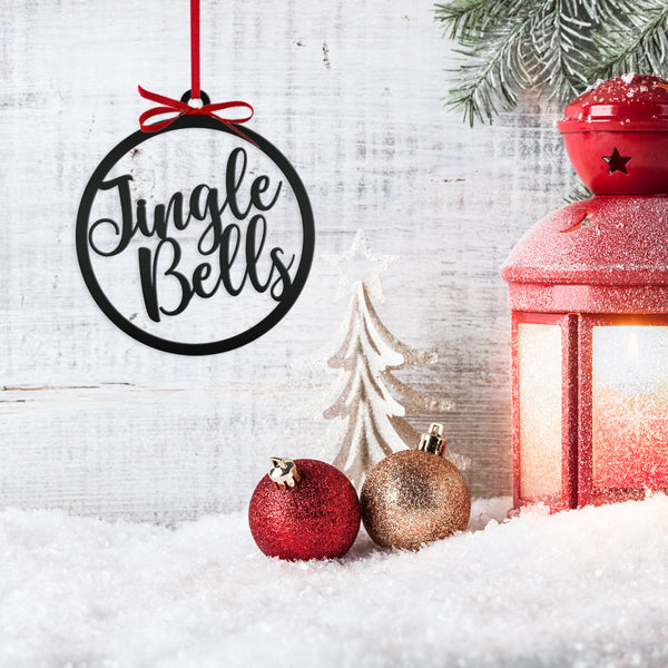 Assorted Christmas Sayings Metal Holiday Ornaments