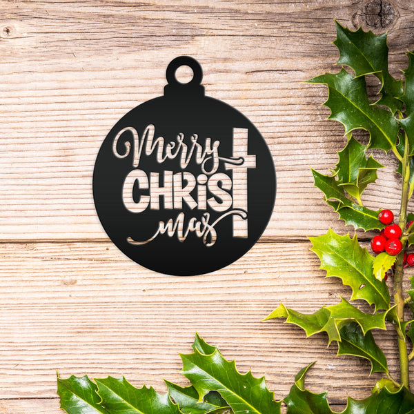 Metal Christmas Cross Ornament - Perfect for Holiday Decor - Elegant Christian Art - Unique Stocking Stuffer Gift - Charming Tree Decoration
