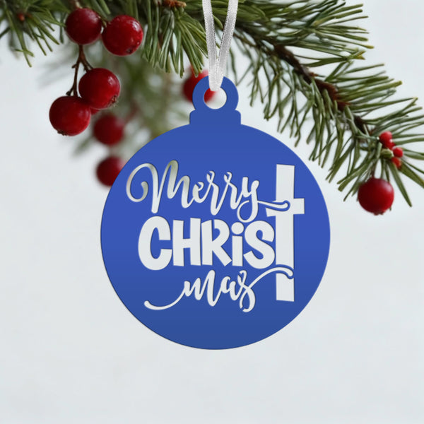 Metal Christmas Cross Ornament - Perfect for Holiday Decor - Elegant Christian Art - Unique Stocking Stuffer Gift - Charming Tree Decoration