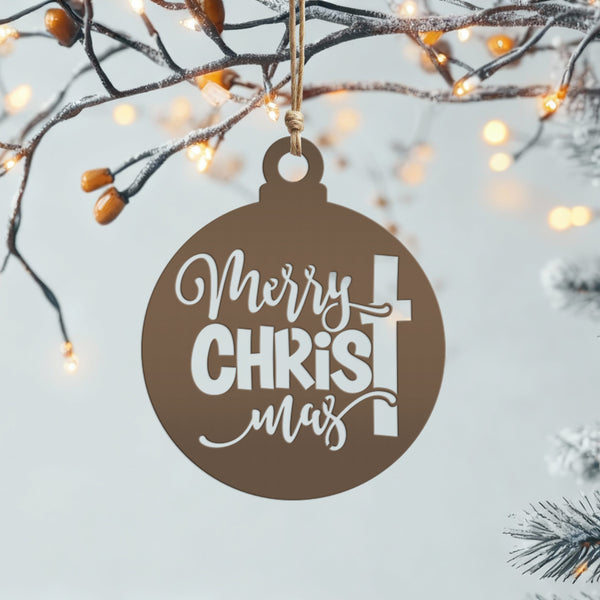 Metal Christmas Cross Ornament - Perfect for Holiday Decor - Elegant Christian Art - Unique Stocking Stuffer Gift - Charming Tree Decoration