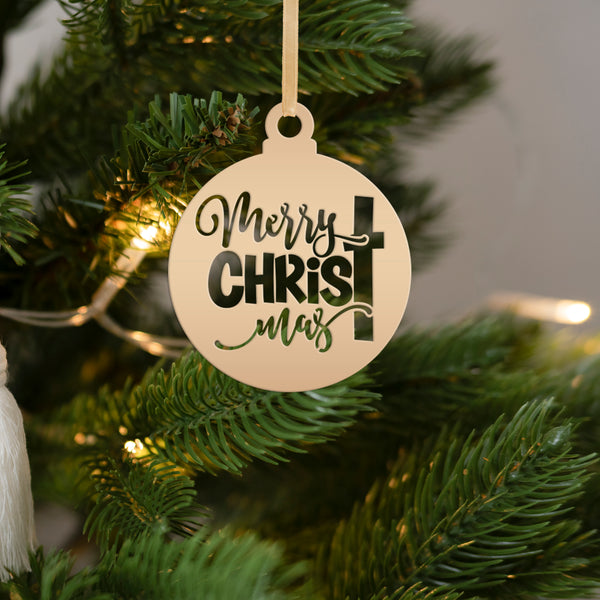 Metal Christmas Cross Ornament - Perfect for Holiday Decor - Elegant Christian Art - Unique Stocking Stuffer Gift - Charming Tree Decoration
