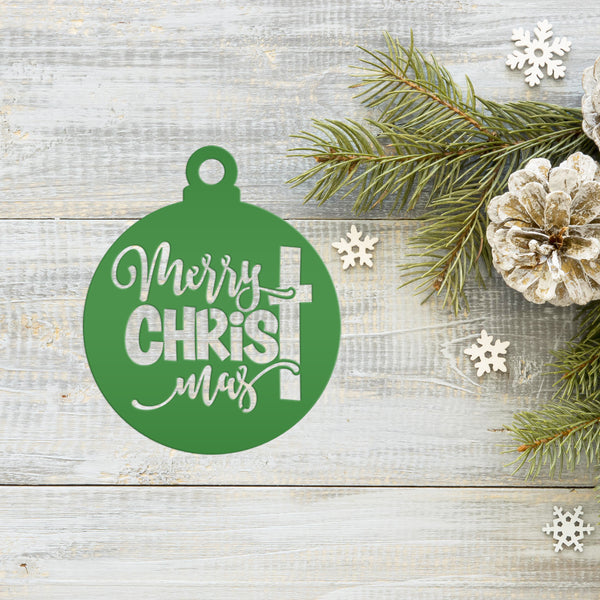 Metal Christmas Cross Ornament - Perfect for Holiday Decor - Elegant Christian Art - Unique Stocking Stuffer Gift - Charming Tree Decoration